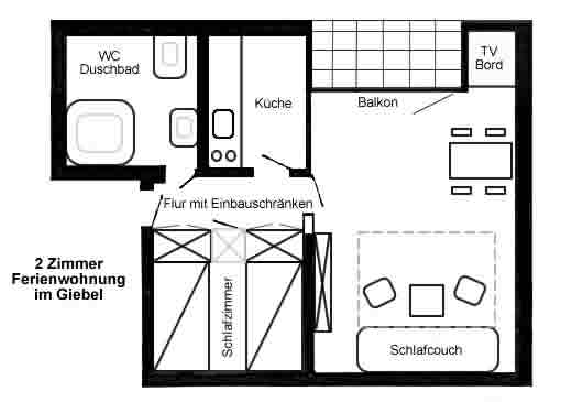 Ferienwohnungen unterm Dach mit dem besonderem Ambiente im Haus Padua in Büsum an der Nordsee